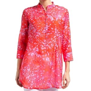 Vibrant Red and Pink Men's Shirt